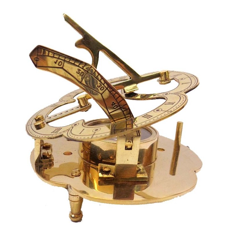 Buy Polish Brass Sundial Compass Nautical On Sale Online Erakart