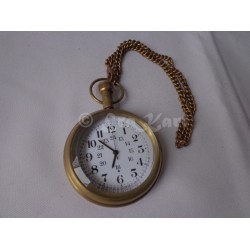 Antique Brass Pocket Watch