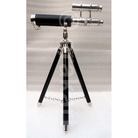 Brass Telescope double barrel chrome