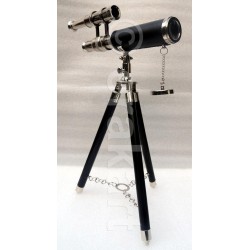 Brass Telescope double barrel chrome