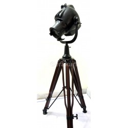 Antique Steel Tripod Spotlight Home & Office Decor