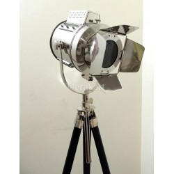 Wood Tripod Spot Light with Protective Metal