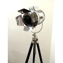 Wood Tripod Spot Light with Protective Metal