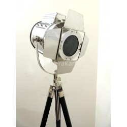 Wood Tripod Spot Light with Protective Metal