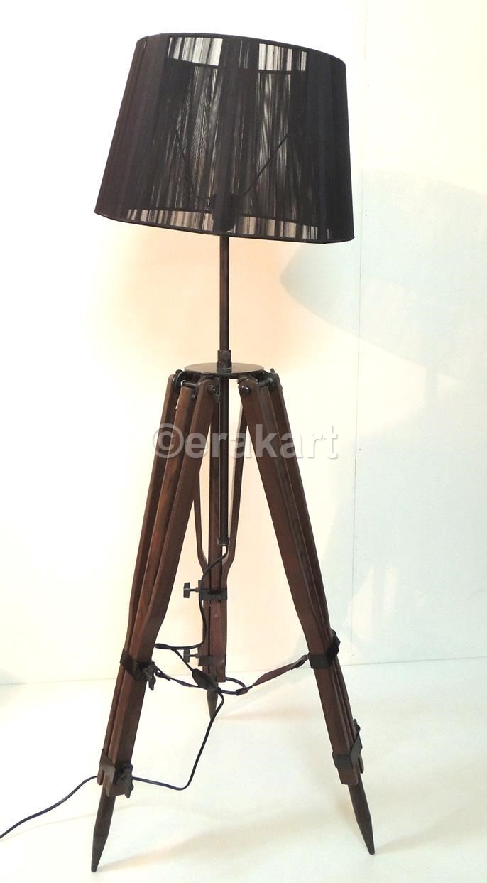 Buy Retro Floor Light Tripod Lamp Shade Black Gothic On Sale