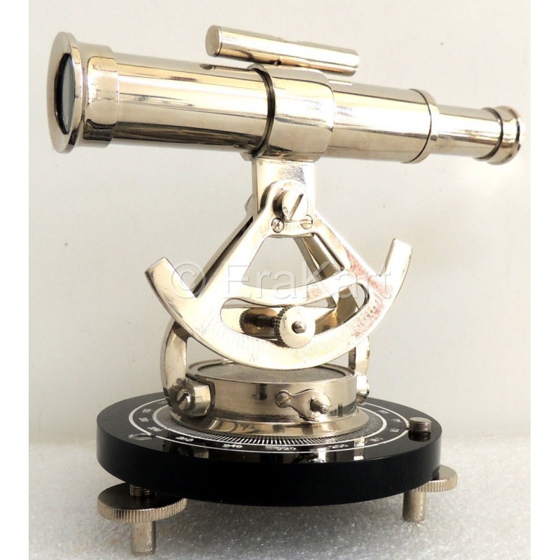 ALIDADE Instrument Telescope Brass Compass Survey Theodolite Transit Vintage 