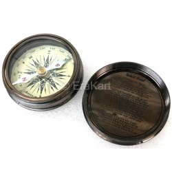 Antique Brass Pocket Compass