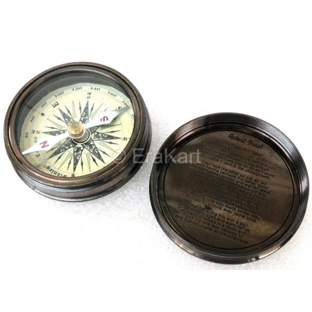 Antique Brass Pocket Compass