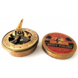 Jacko Boot Polish Brass Sundial Compass