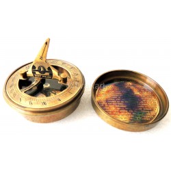 Jacko Boot Polish Brass Sundial Compass