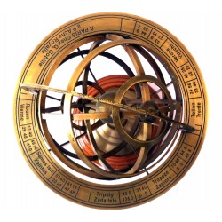  Antique Nautical Brass Armillary Horoscope World Globe 