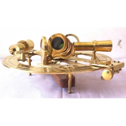 Round brass sextant