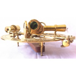 Round brass sextant