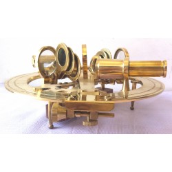 Round brass sextant