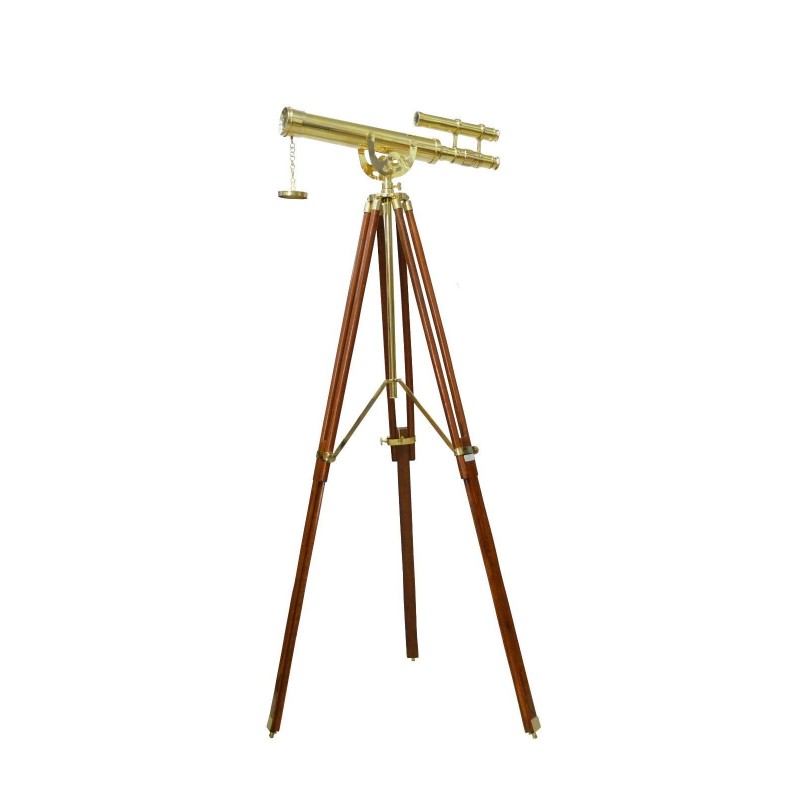 Details about   Nautical Antique Telescope Double Barrel With Tripod Stand 