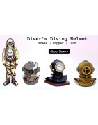 Diver's Diving helmets in Brass & copper on Sale