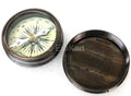 Antique Brass Pocket Compass