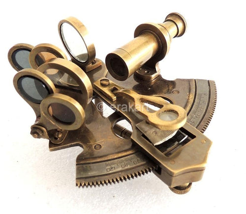 Antique Brass Sextant 3.5" 