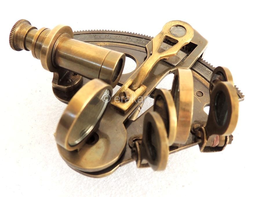 Antique Brass Sextant 3.5"  - view 5