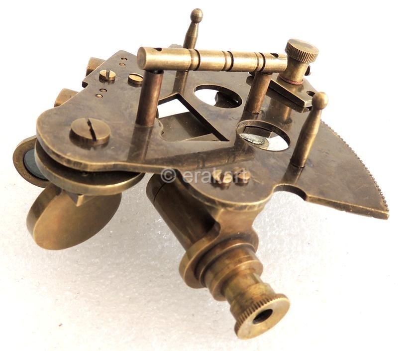 Antique Brass Sextant 3.5"  - view 4