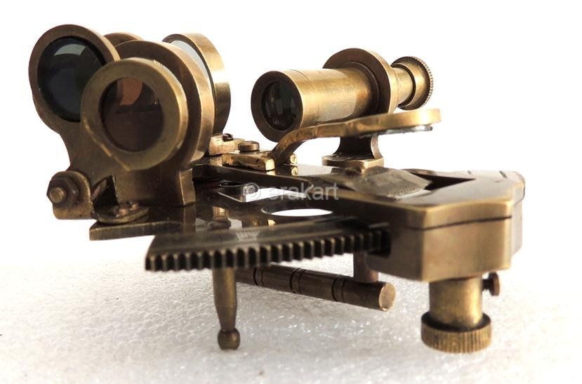 Antique Brass Sextant 3.5"  - view 2