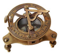 Antique Brass Sundial Compass 4''