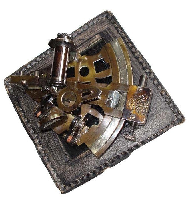  Antique Brass Vintage Sextant - Navigation Tool - view 3