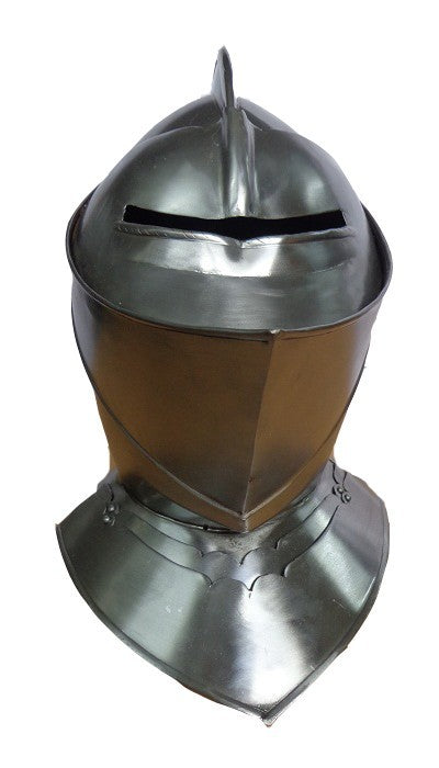 Antique Close Knight Steel Helmet - view 2