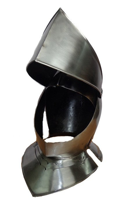 Antique Close Knight Steel Helmet - view 3