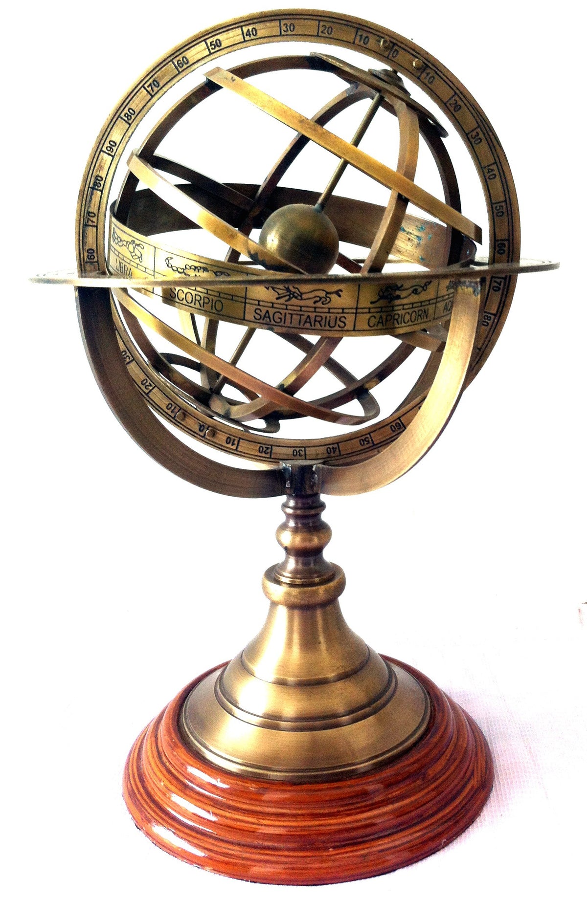  Antique Nautical Brass Armillary Globe  - view 2