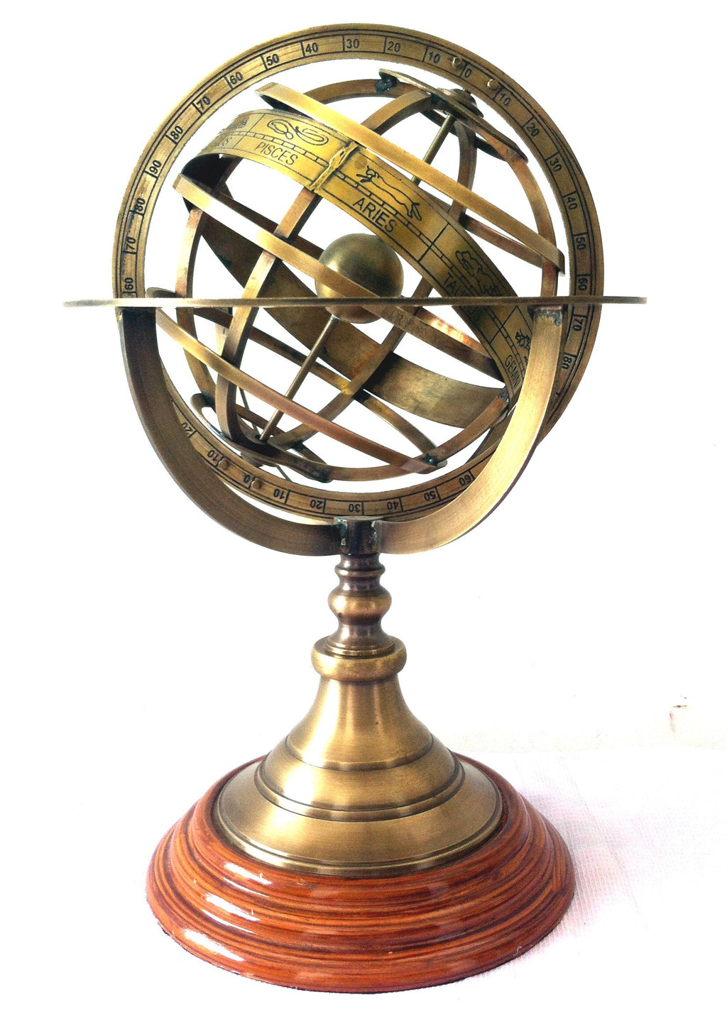  Antique Nautical Brass Armillary Globe 