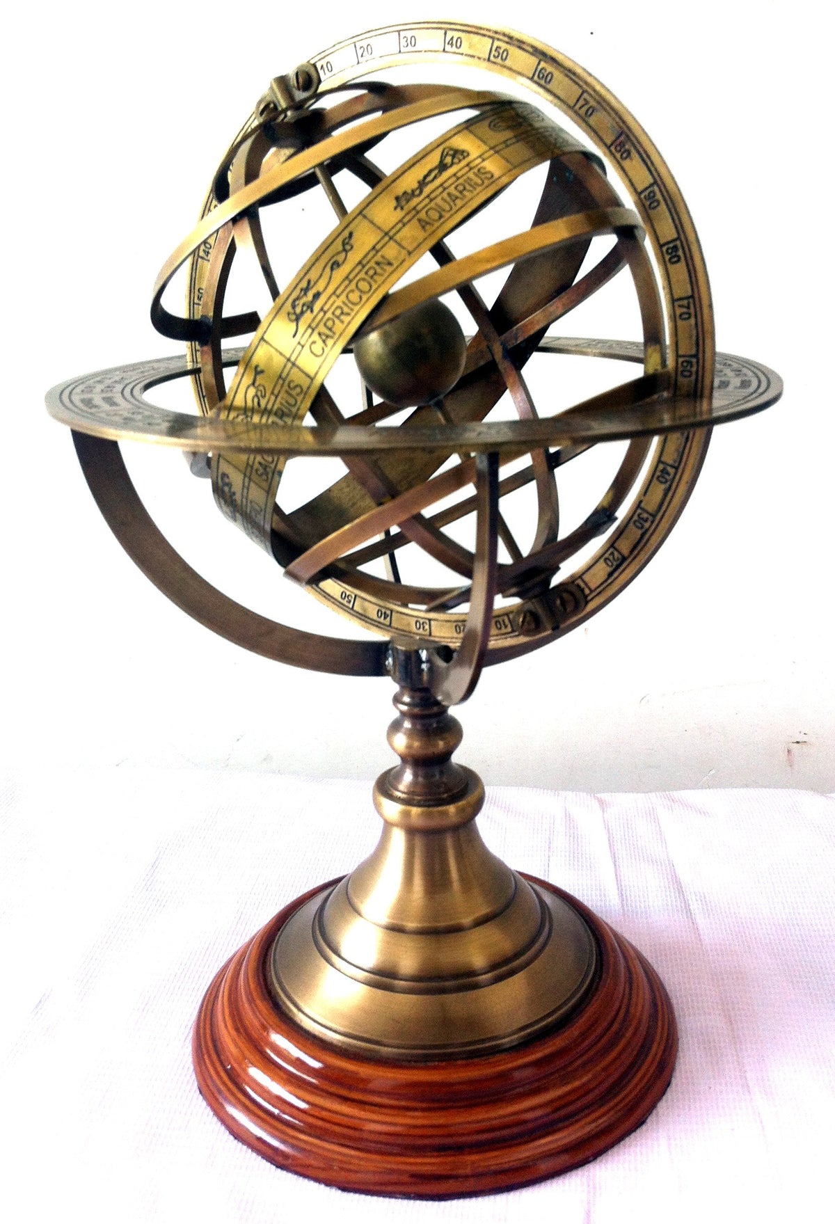  Antique Nautical Brass Armillary Globe  - view 4
