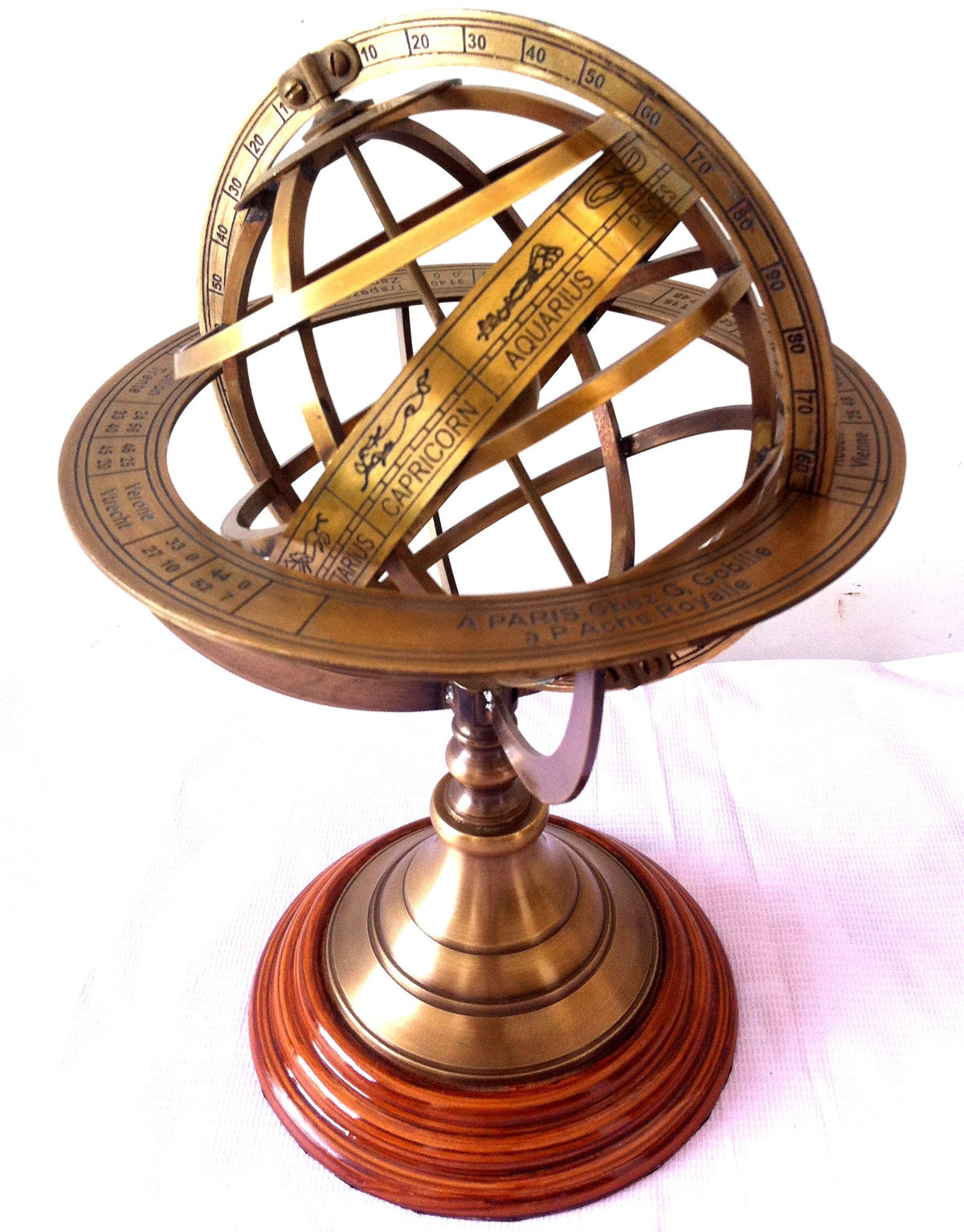  Antique Nautical Brass Armillary Globe  - view 5