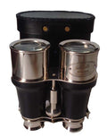 Antique Nautical Chrome Binocular Telescope