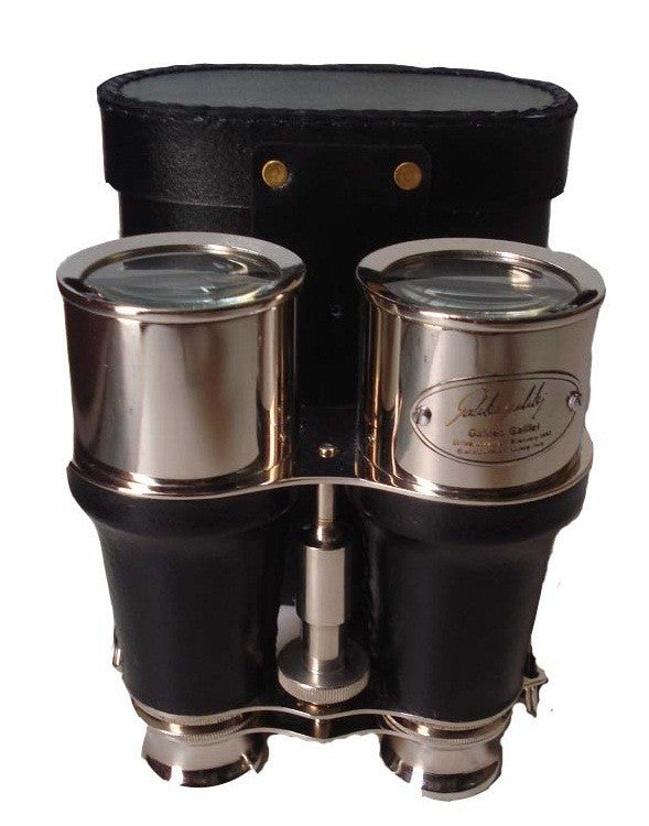 Antique Nautical Chrome Binocular Telescope