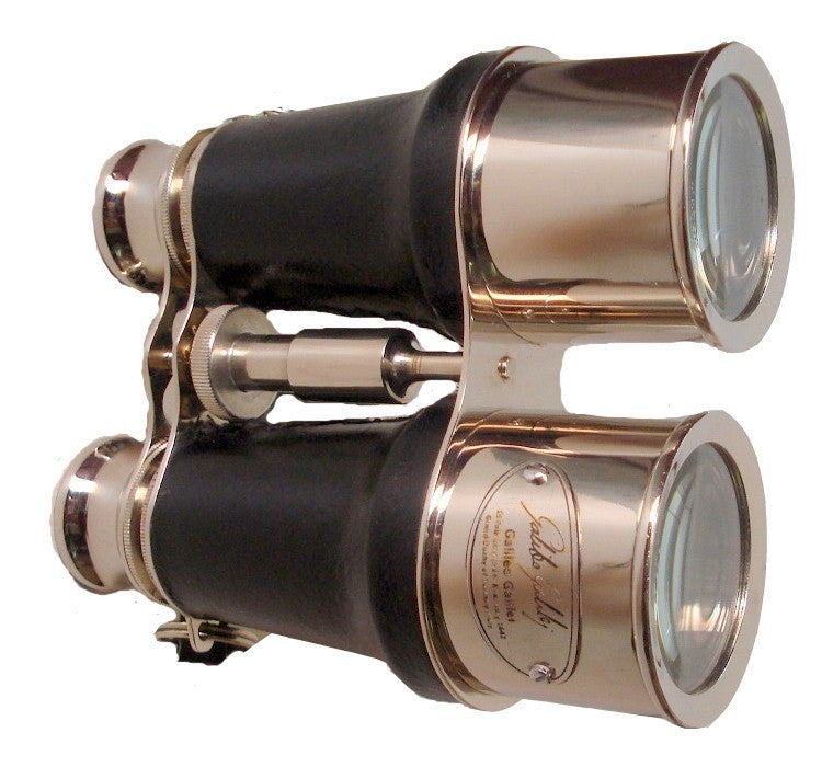 Antique Nautical Chrome Binocular Telescope - view 3