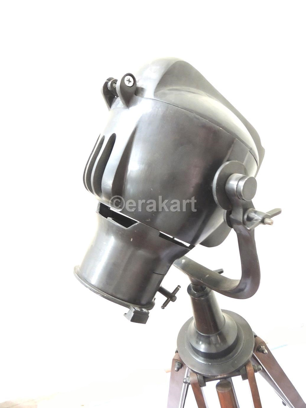 Antique Steel Tripod Spotlight Floor Lamp - view 4