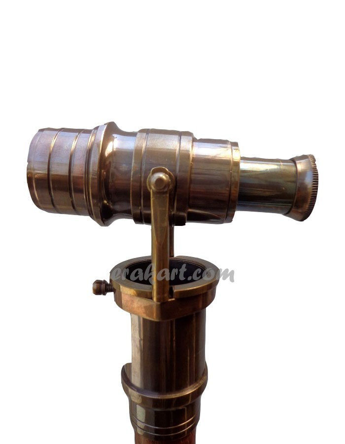Brass Antique Telescope Walking Stick  - view 2