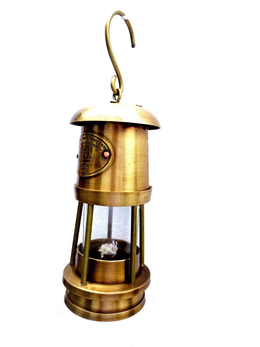 Brass Miner Lamp T Light Lantern Set - view 3