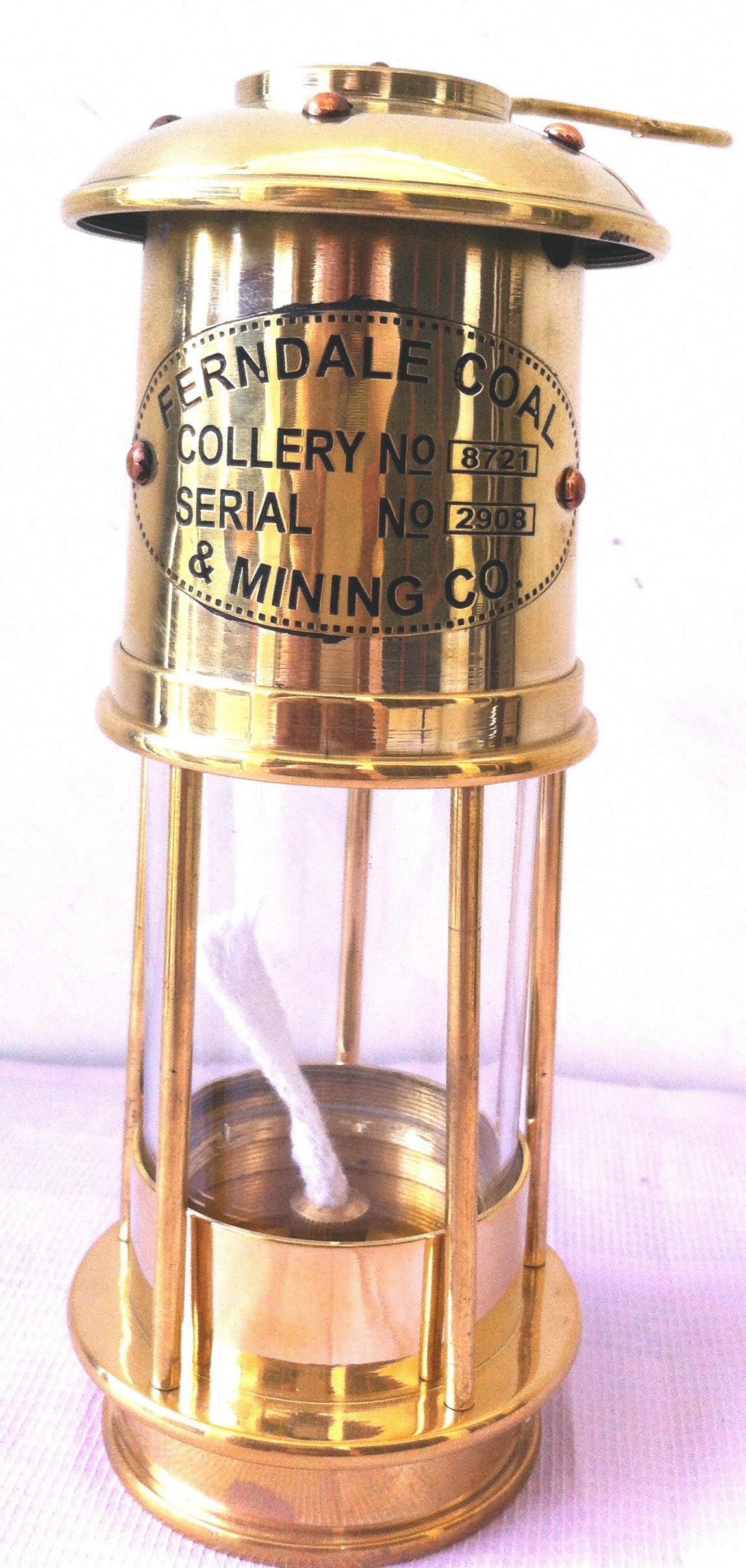 BRASS NAUTICAL SHIP LAMP OR COAL MINER LANTERN