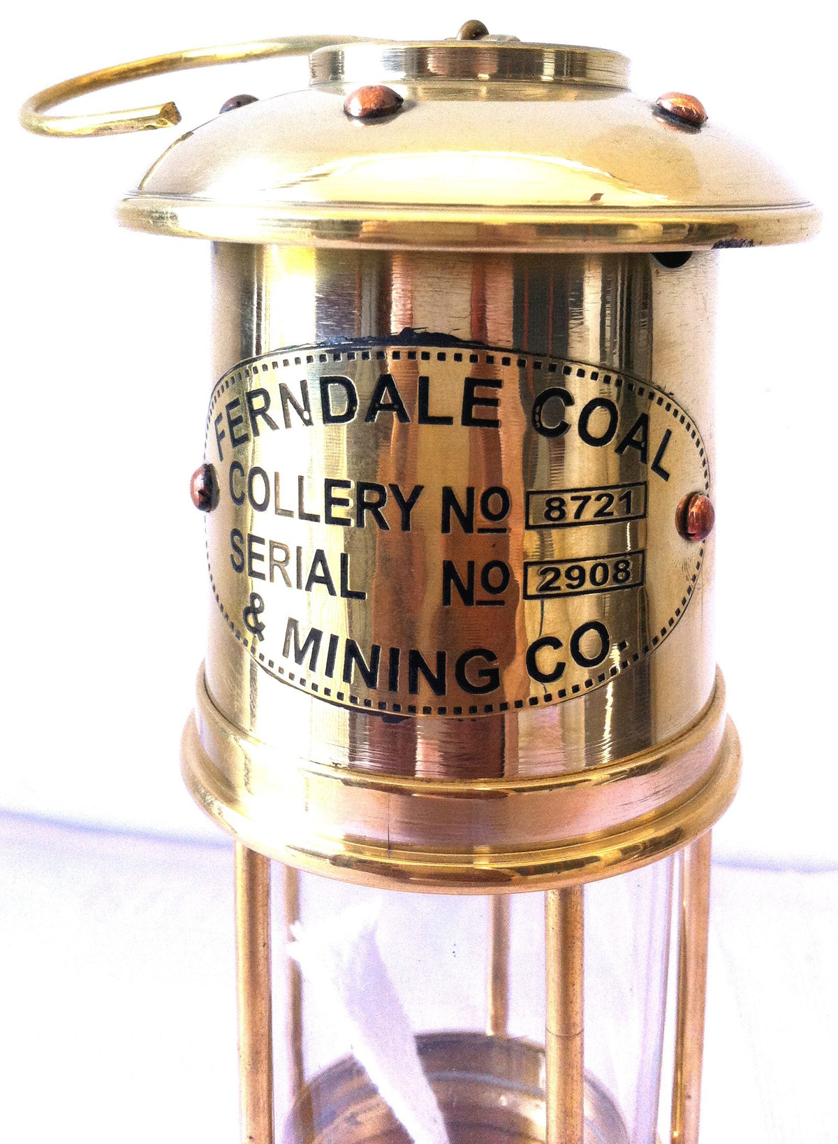 BRASS NAUTICAL SHIP LAMP OR COAL MINER LANTERN - view 4