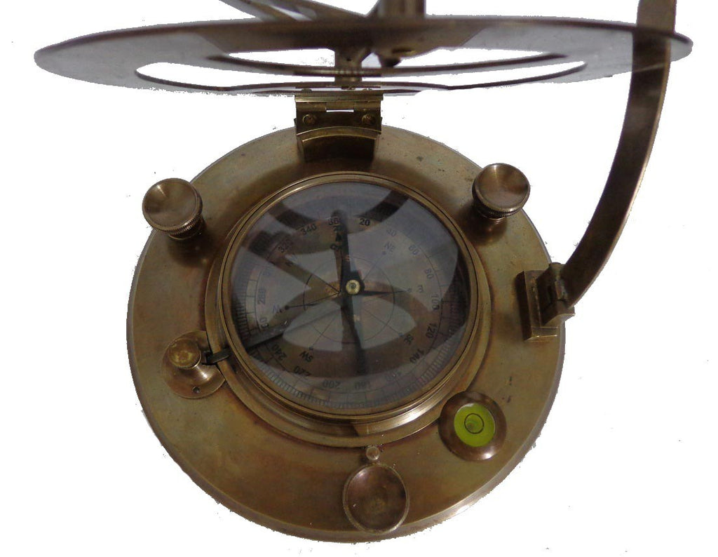 Brass Navigation Round Sundial Compass 7.5" - view 3