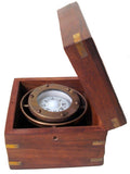 Brass Navigation Ship Sailing Gimbaled Compass