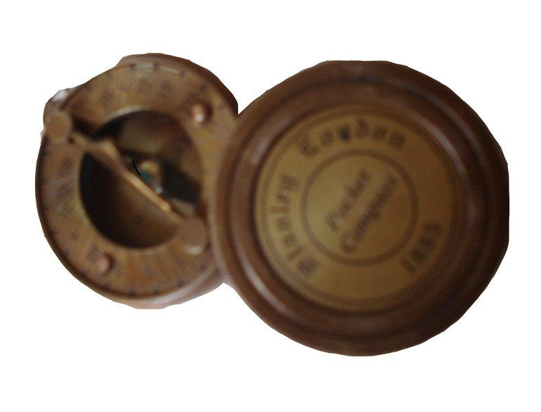  Brass Pocket Sundial Compass
