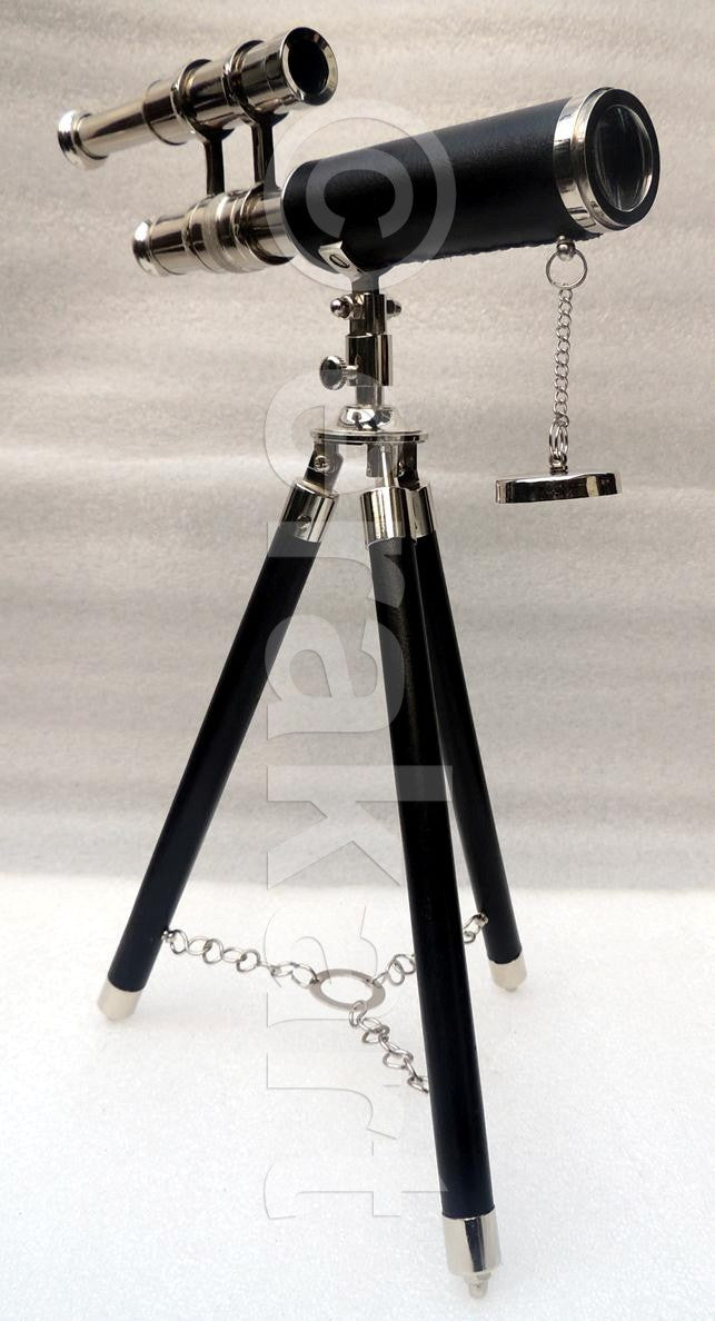 Brass Telescope double barrel chrome - view 4