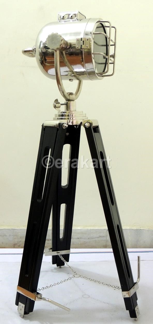 Chrome Light Shade Focus Spotlight Floor Lamp - view 2