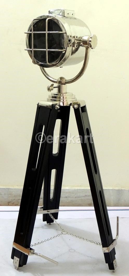 Chrome Light Shade Focus Spotlight Floor Lamp