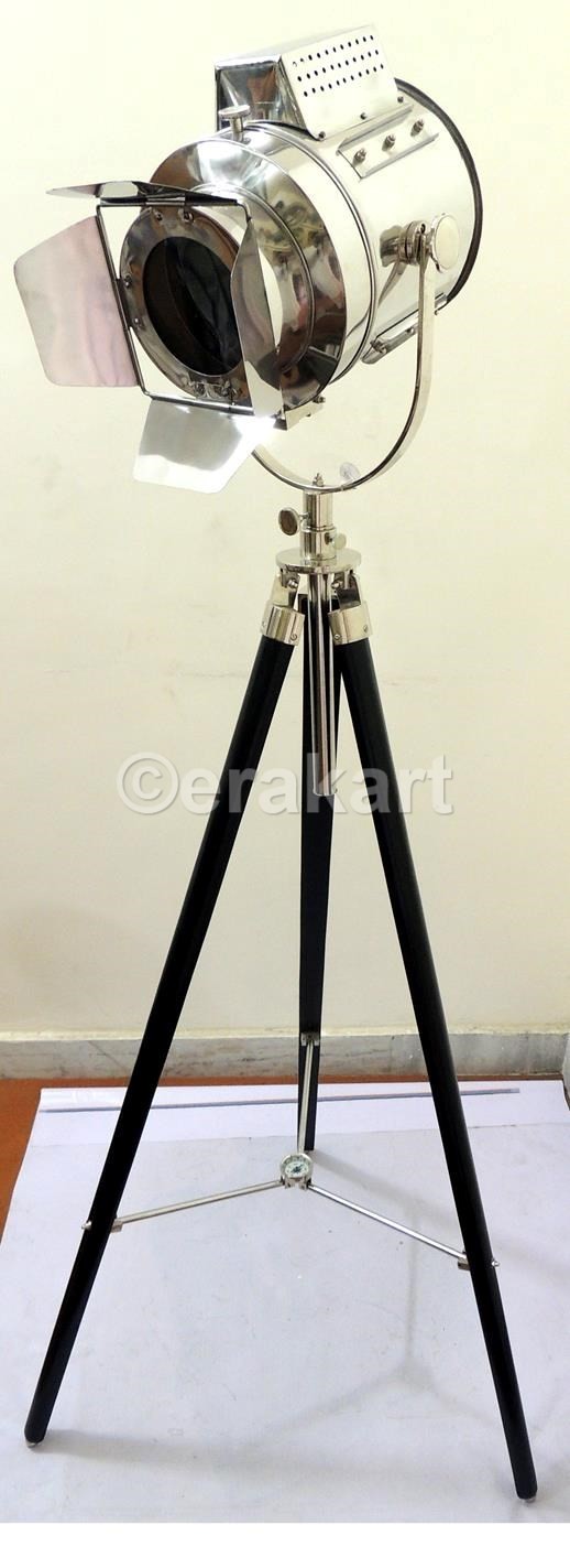 Floor Lamp Wood Tripod Spot - view 4