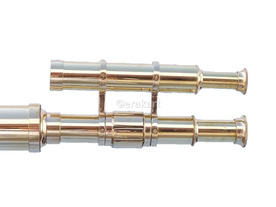 Floor Standing Brass/Wood Harbor Master Telescope - view 3