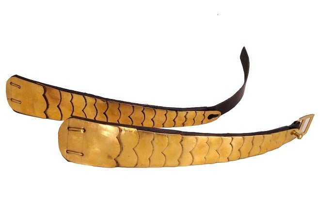 German Pickelhaube Brass Chinscales